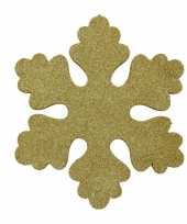 1x gouden decoratie sneeuwvlok van foam 40 cm kerstversiering