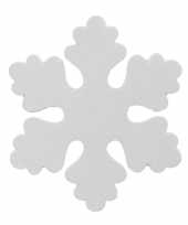 1x witte decoratie sneeuwvlok van foam 40 cm kerstversiering