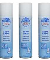 3x stuks milieuvriendelijke sneeuwspray spuitsneeuw spuitbussen van 150 ml kerstversiering