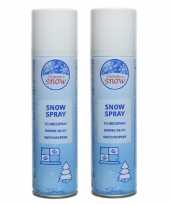 6x stuks milieuvriendelijke sneeuwspray spuitsneeuw 150 ml kerstversiering