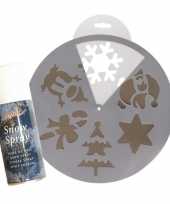 Kerst raamdecoratie sjablonen 6 stuks herbruikbaar met sneeuwspray kerstversiering 10158280