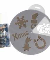 Kerst raamdecoratie sjablonen 6 stuks type 4 herbruikbaar met sneeuwspray kerstversiering