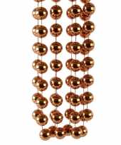 Kerstboomversiering kralenslinger koper bruin 270 cm kerstversiering