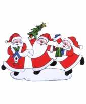 Kerstman raamsticker 40 x 27 cm kerstversiering