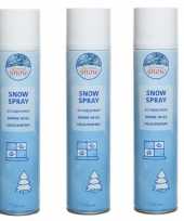 Set van 3x stuks milieuvriendelijke sneeuwspray spuitsneeuw 300 ml kerstversiering